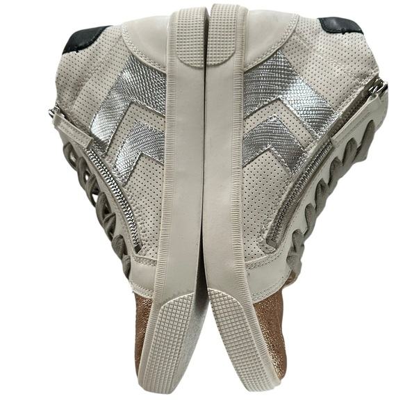 DOLCE VITA ZONYA COPPER AND WHITE LEATHER SNEAKERS SIZE 9 - Picture 5 of 14